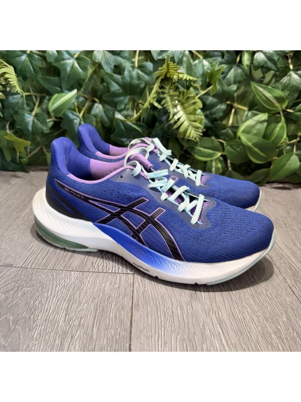 Asics Gel-Pulse 14 Womens Size 7 Purple White Athletic Running Shoes Sneakers